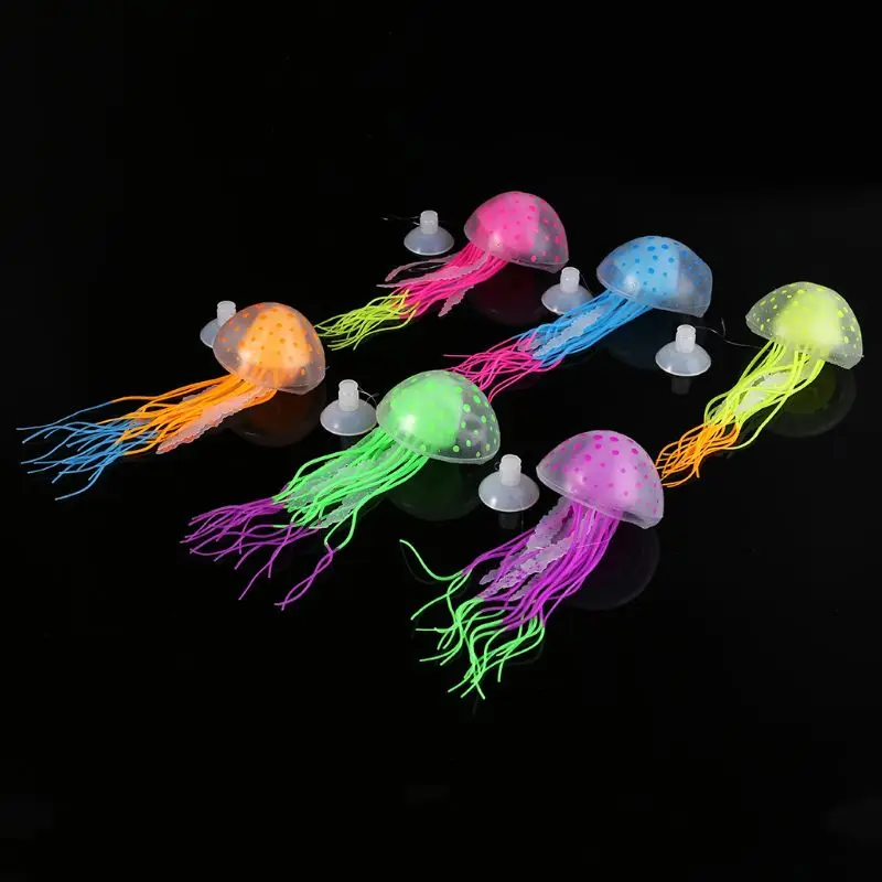 Аквариумные флуоресцентные медузы украшения для аквариума аутентичное