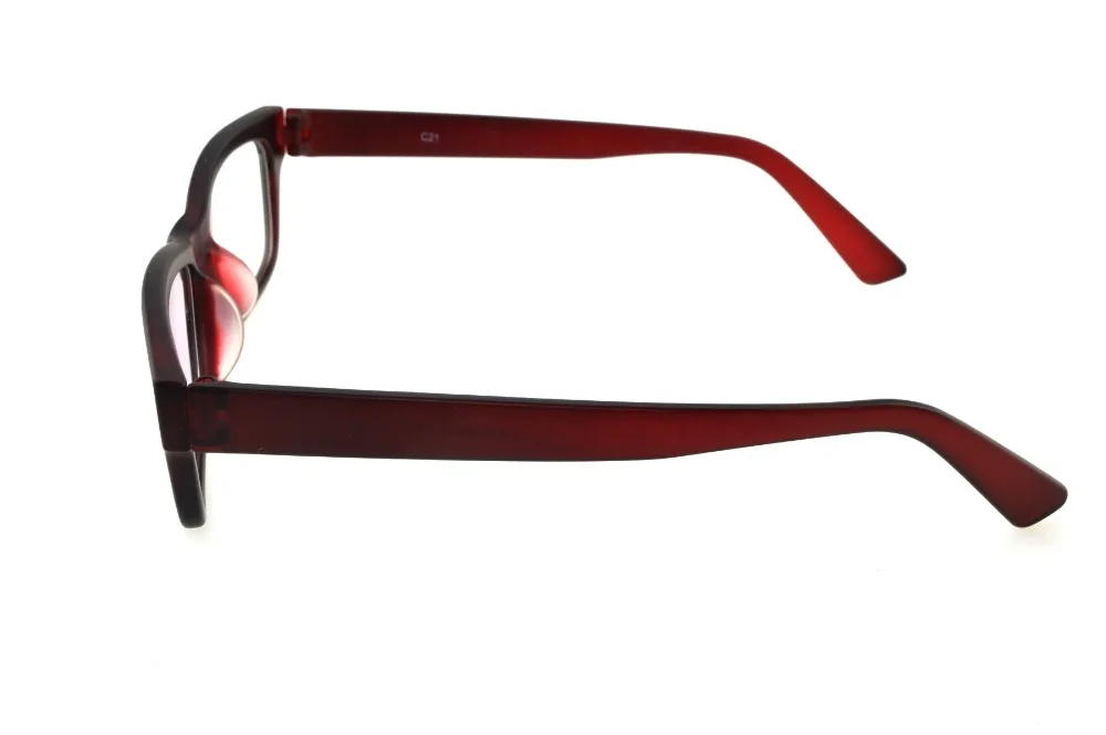 Дизайнерская темно красная оправа для очков с полным ободком оптические