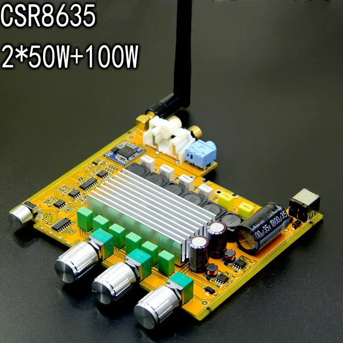 GHXAMP TPA3116 2 1 Bluetooth Плата усилителя AUX CSR8635 4 0 HIFI Цифровой усилитель высокой мощности