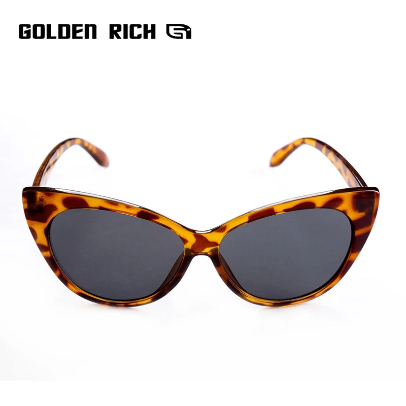 Женские солнцезащитные очки кошачий глаз 2018 фирменный дизайн леопардовое
