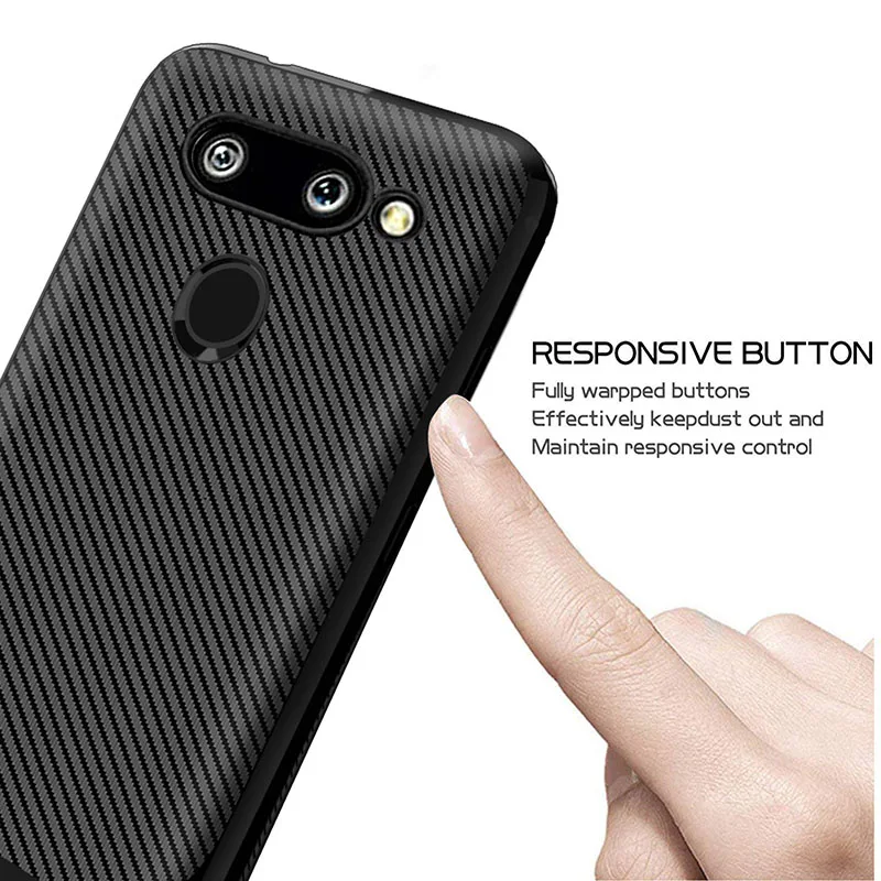 for LG G8 V50 K40 K50 Q60 ThinQ Case Soft Silicon Back Cover Carbon Fiber TPU Shockproof For K12 Plus Stylo 5 Phone Cases |