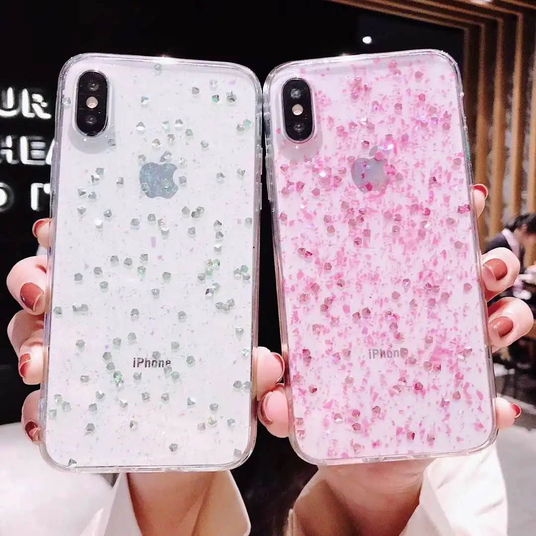 Блестящий Алмазный текстурный защитный чехол из ТПУ для iphone XS максимальный