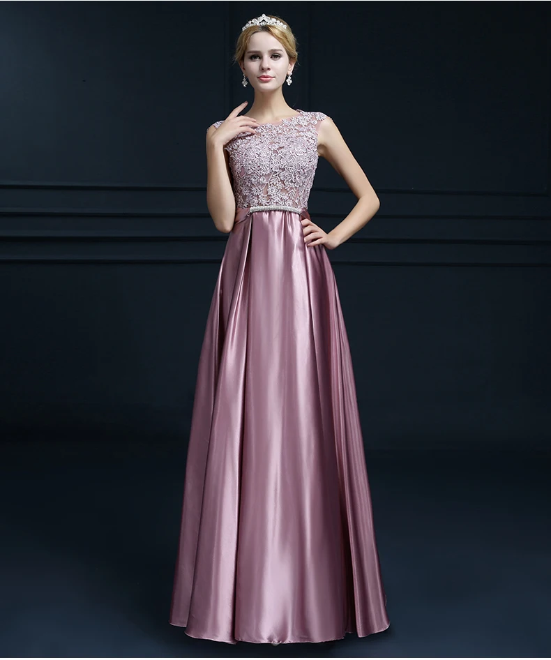 Vestido De festa casamento, Новое кружевное платье с открытой спиной, линия Румяна розового, золотого и серебряного цветов Королевский синий цвет Длинные платья подружек невесты элегантные damigella