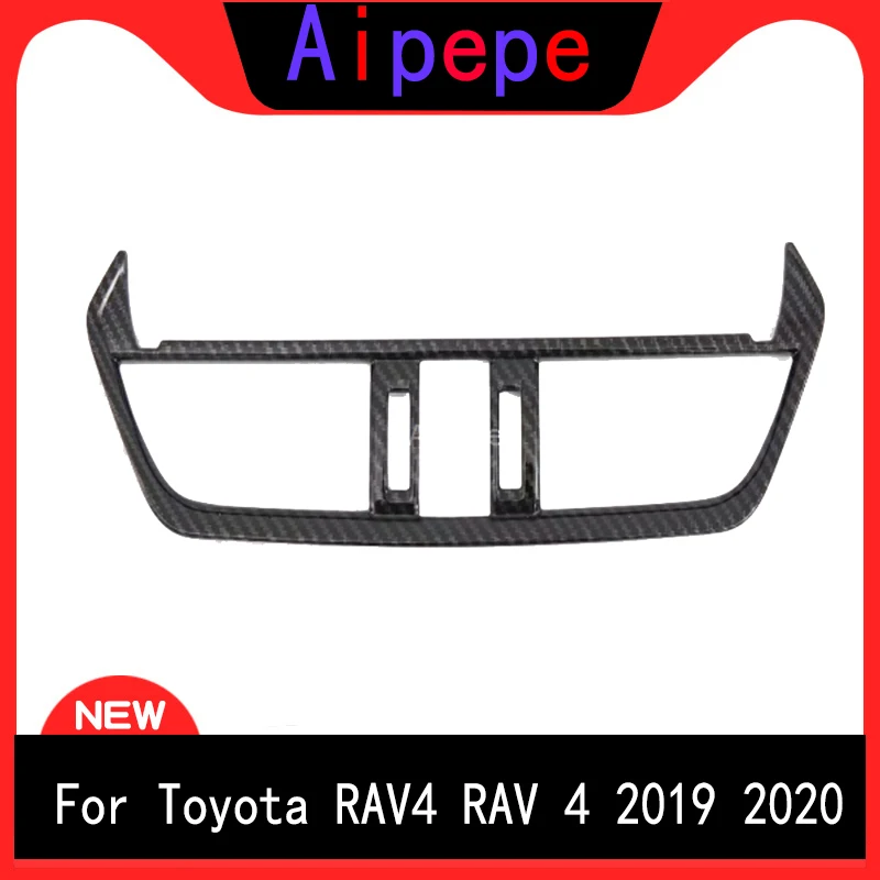 

Для Toyota RAV4 XA50 2018 2019 углеродный стиль внутренняя средняя консоль A/C вентиляционное отверстие наклейка на розетку Крышка для автомобиля Стайл...