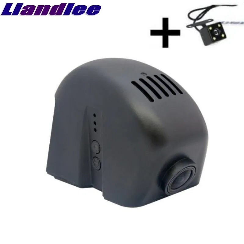 Black Front And Back Liandlee для Audi Q5 SQ5 2008~ автомобильный дорожный рекорд WiFi DVR видеорегистратор для вождения - Название цвета: Black Front And Back