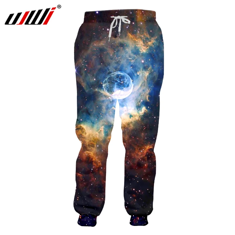 

UJWI Sweat Pants 2019 Autumn Mens 3d Cool Print Galaxy Space Cloud Sweatpants Hombre Hip Hop Pants Full Length Elastic Joggers