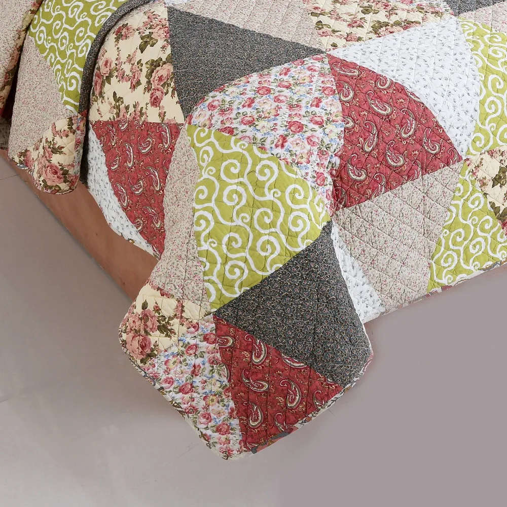 CHAUSUB лоскутное покрывало Стёганое одеяло комплект 3 шт. из стираного хлопка s