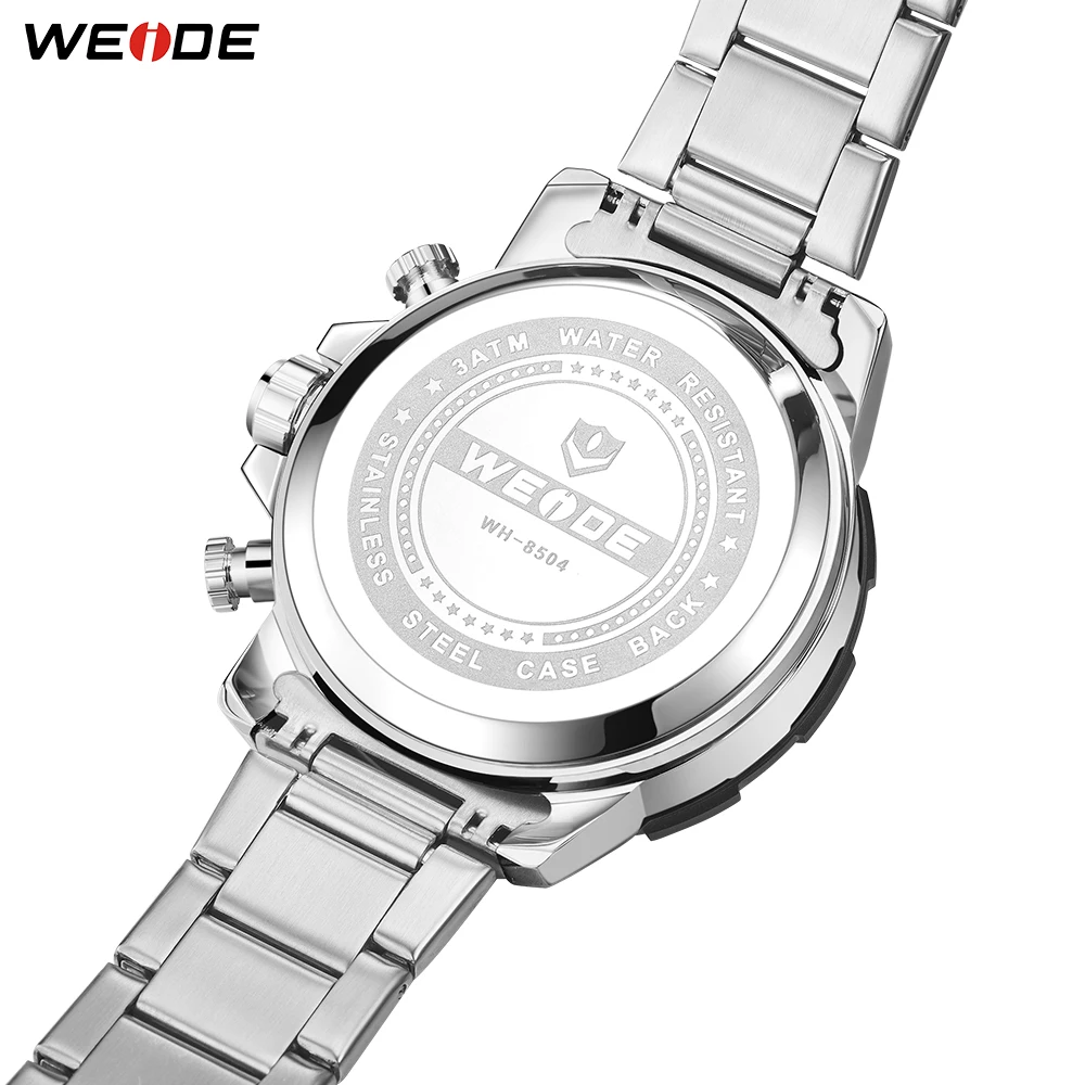 WEIDE, мужские спортивные часы, металлический ремешок, браслет, Автоматическая Дата, кварцевые, для мужчин, t, аналоговые, мужские часы, наручные часы, uomo, Relogio Masculino