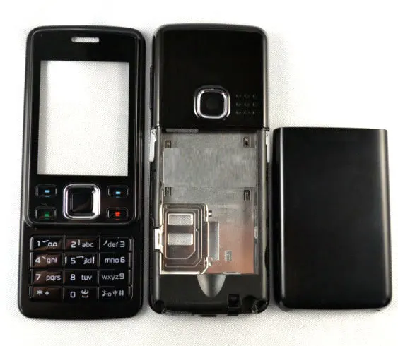 Металл Classia Крышка корпуса корпус клавиатуры для Nokia 6300 черный серебристый цвет