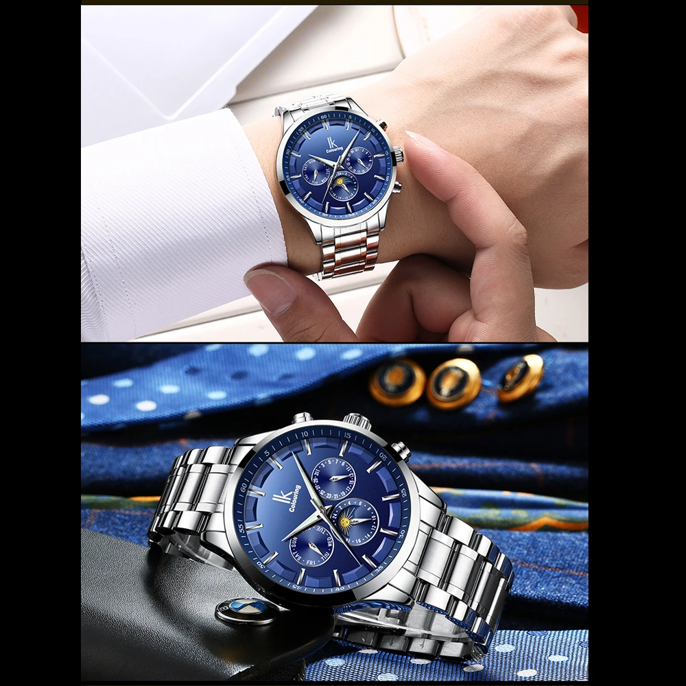 Мужские часы IK окрашенные Роскошные автоматические с автоподзаводом