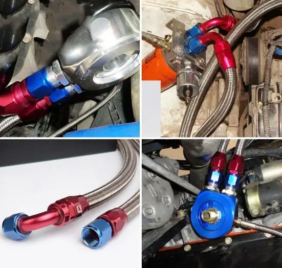 AN10 маслотопливный поворотный шланг из алюминия фитинги адаптер многоразовый