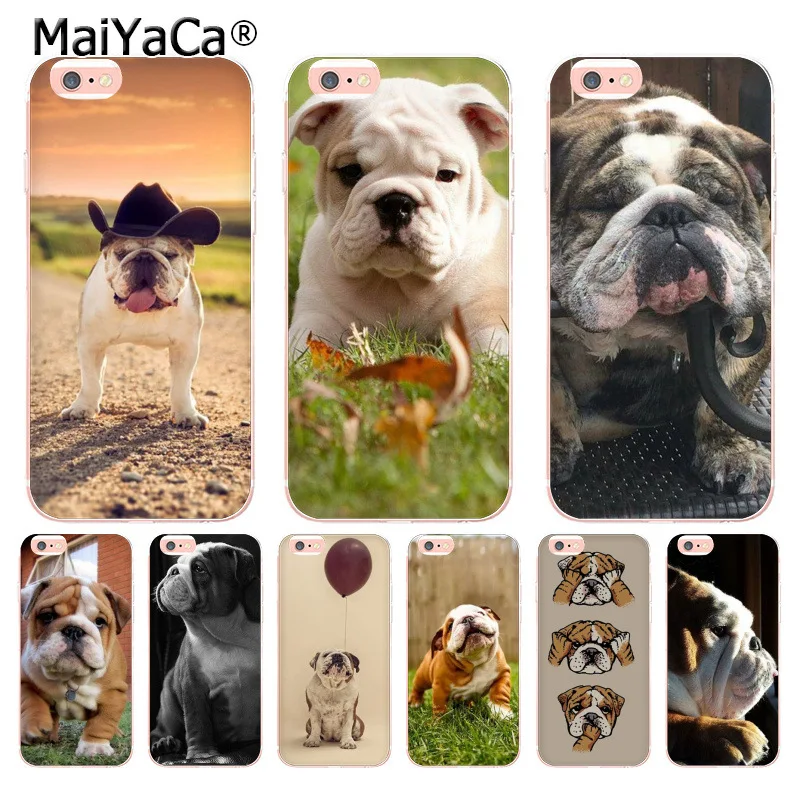

English Bulldog With Big Tongue Phone Case for iphone 11 12 Pro XR XS Max 8 7 6 6S Plus X 10 5 5S SE Coque XS XR XSMAX