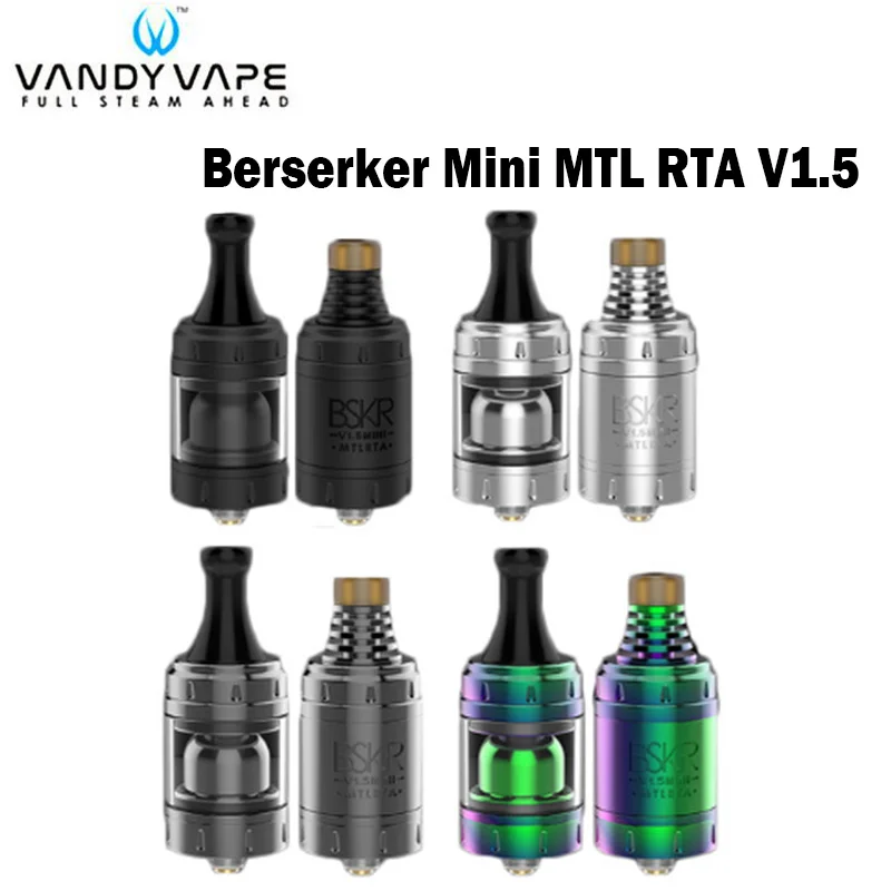 Оригинальный Vandy Vape Berserker Mini MTL RTA V1.5 бак 22 мм 2 5 мл металлическая трубка Vandyvape BSKR