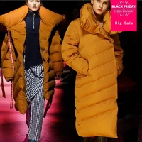 90 duck down warm down parkas 2020 new european winter thicker down jacket women long section bread style down jacket w1095
