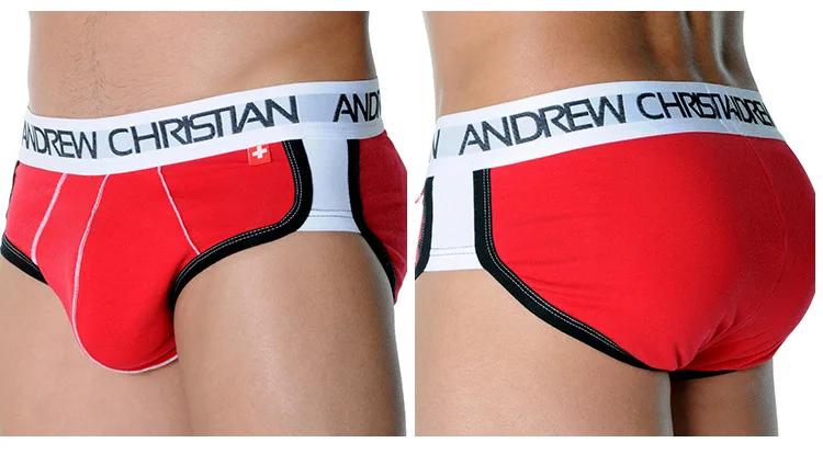 Andrew christian Сексуальные мужские трусы-боксеры из хлопка, нижнее белье с подкладом сзади CH54 - Цвет: Andrew christian