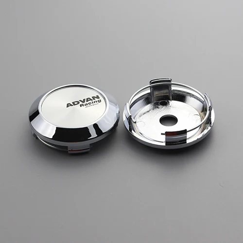silver advan chrome KOM 64/60 мм зажим Япония advan гоночный центр крышки для ssr обода крышка hubcap xxr voiture пылезащитный капот набор из 4 enkei логотип наклейка - Цвет: silver advan chrome