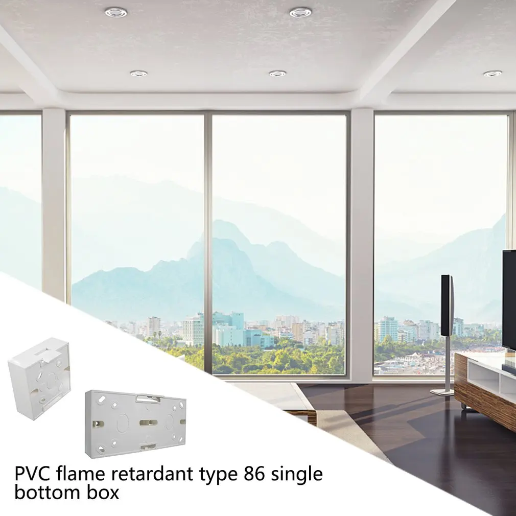 Поверхностного монтажа коробка переключения ПВХ огнестойкие 86 один и двойной