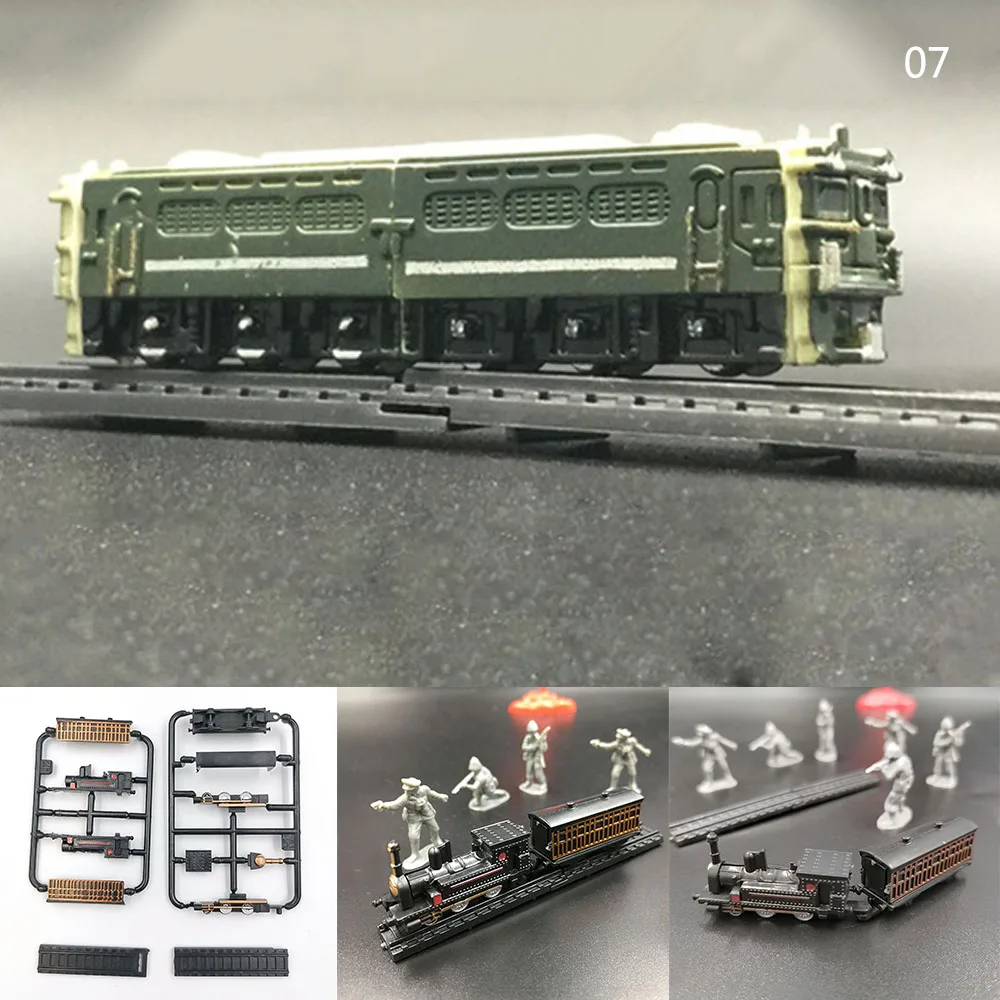 HXD1 Electric 07 1:200 4D паровой Электрический Паровозик ПОЕЗД модель сборки головоломка коллекция мини поезд модель игрушка подарок - Цвет: HXD1 Electric 07