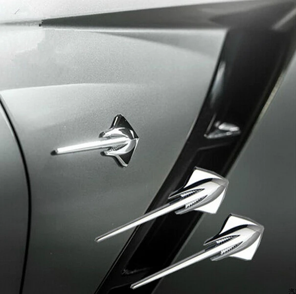 2PCS/LOT Metal Stingray Car Fender Rear Emblem Decal Sticker For Chevrolet Chevy Corvette C7 | Автомобили и мотоциклы