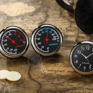 Автомобильный Стайлинг метр Рождественский подарок Оригинальное украшение украшения лучший подарок 4 см крутые кварцевые часы + гигрометр + термометр