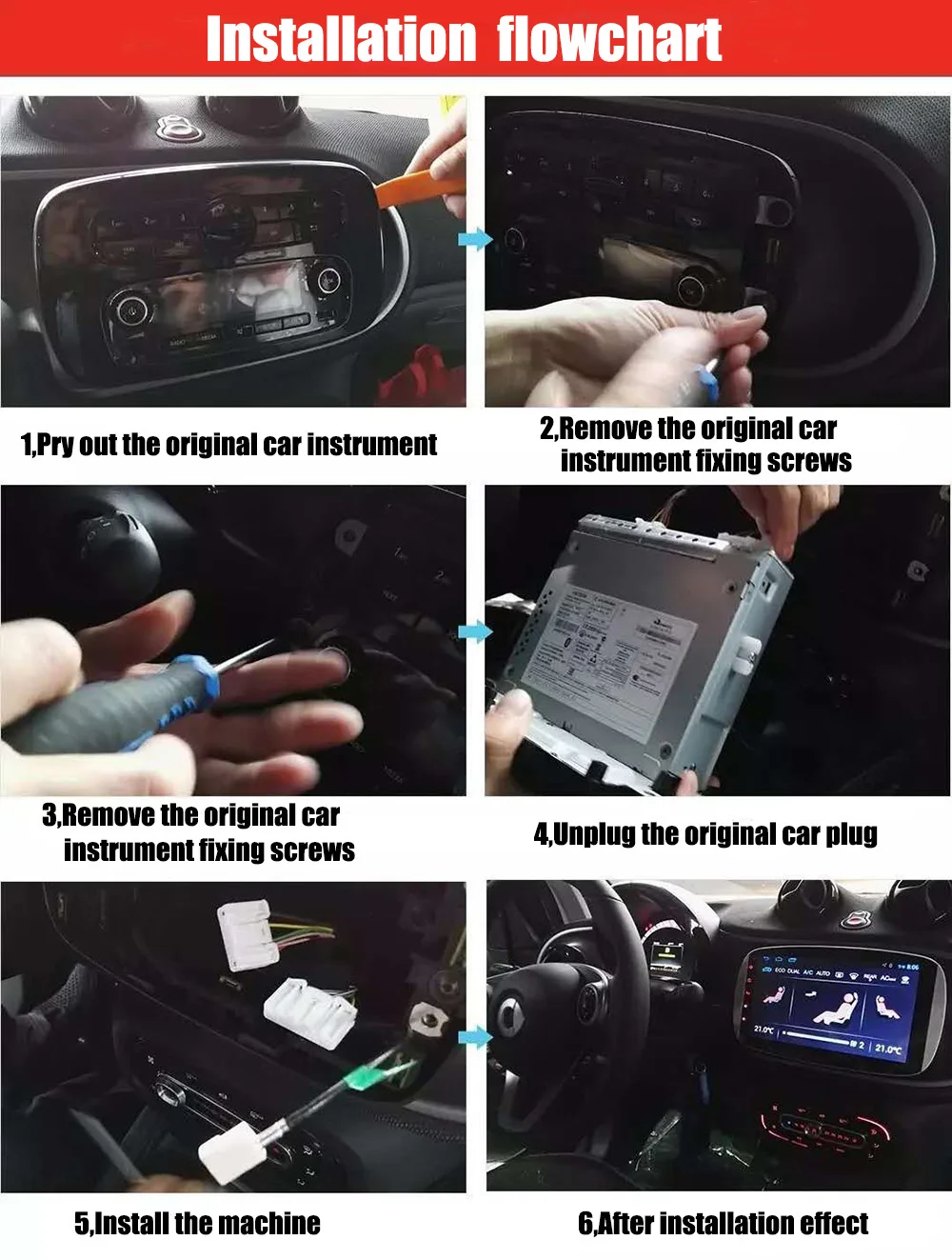 Автомобильный мультимедийный плеер NAVI+ CarPlay для Mercedes Benz для Smart Fortwo W453~ Радио Стерео gps навигация