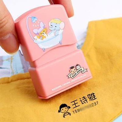 baby name stamp-9 Индивидуальные детские штамп с именем DIY имя ребенка уплотнение не легко выцветает безопасности штамп с именем стикер предотвратить ребенка от потери уплотнения стикер - Цвет: baby name stamp-9