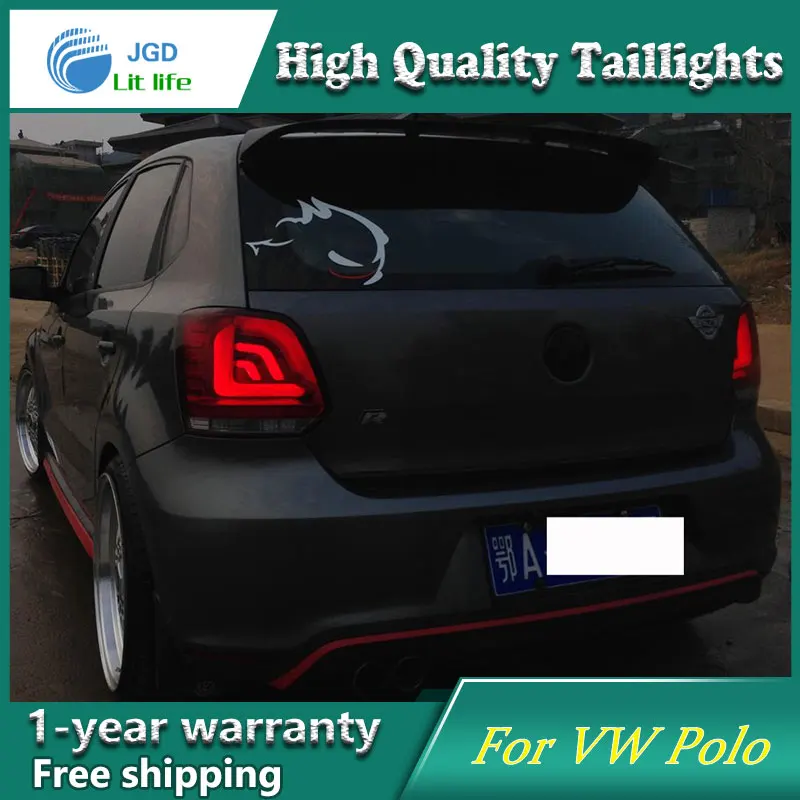 Чехол для автомобильного стайлинга задний фонарь VW POLO s 2010 2016 светодиодный DRL +