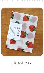 strawberry 3 шт./упак. Kawaii лакмусовая Бумага узором из цветов и листьев конверт прозрачный Стиль для свадебных приглашений Скрапбукинг подарок школьные принадлежности sl1297 - Цвет: strawberry