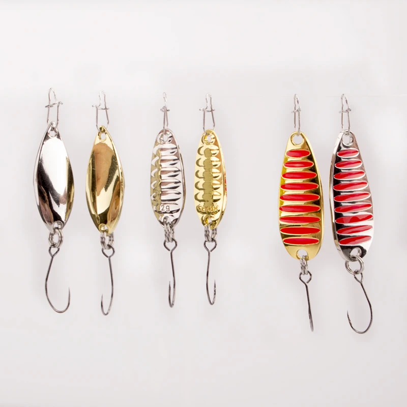 Рыболовная приманка ложка 2 г золотистая/Серебристая рыболовная жесткие