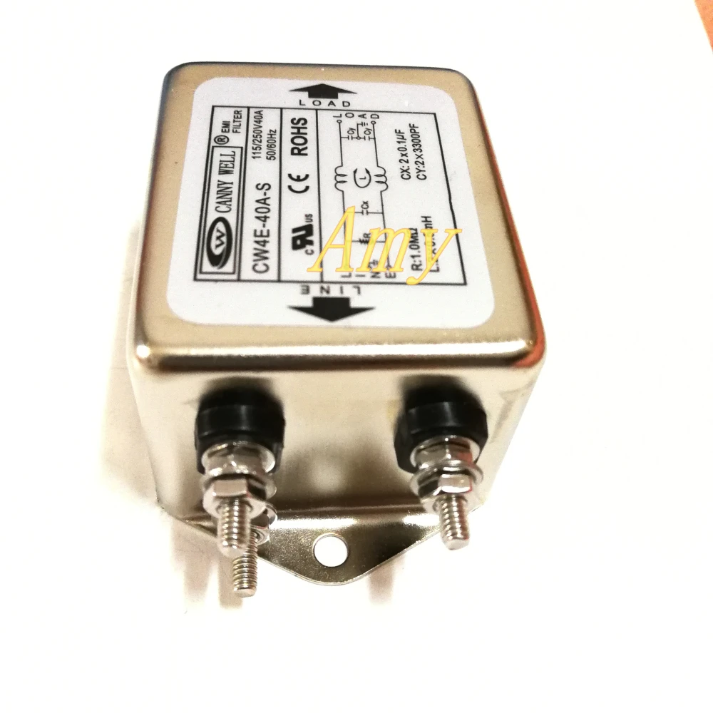 Мощность EMI фильтр CW4E 40A однофазный S AC 220V очистки против помех