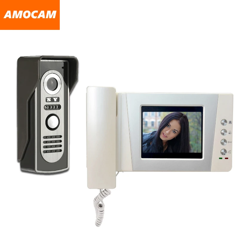 4 3 &quotтелефон монитор видео дверь телефон дверной звонок Система видеодомофон ИК