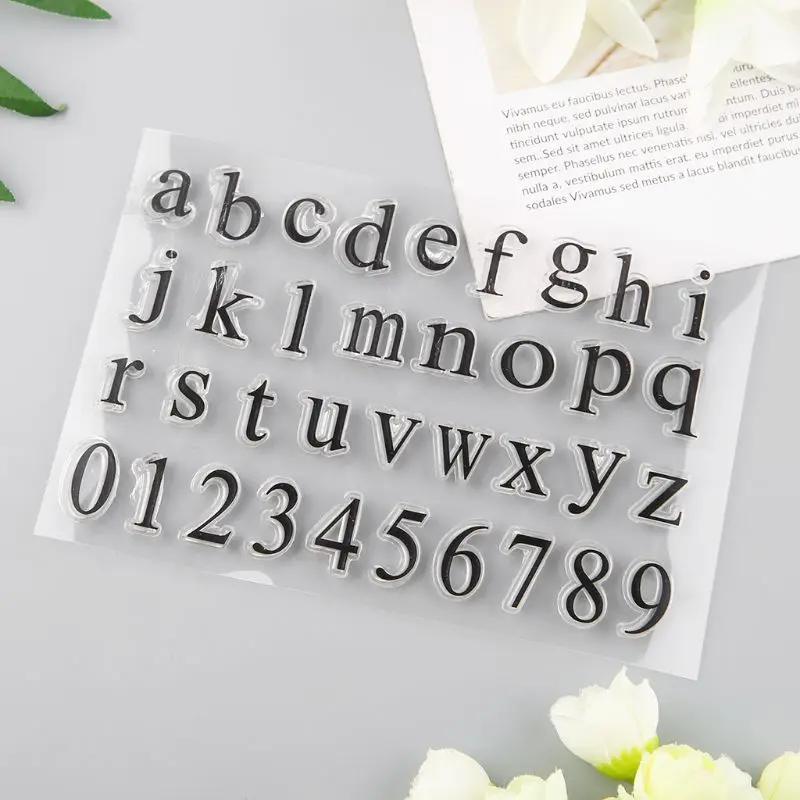 Алфавит силиконовая прозрачная печать штамп сделай сам скрапбукинг фотоальбом