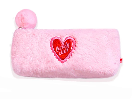 Pink Женские плюшевые косметички для косметики для студенток, милый розовый школьный чехол-карандаш, офисные принадлежности, чехол-карандаш, сумка для ручек escolar - Цвет: Pink