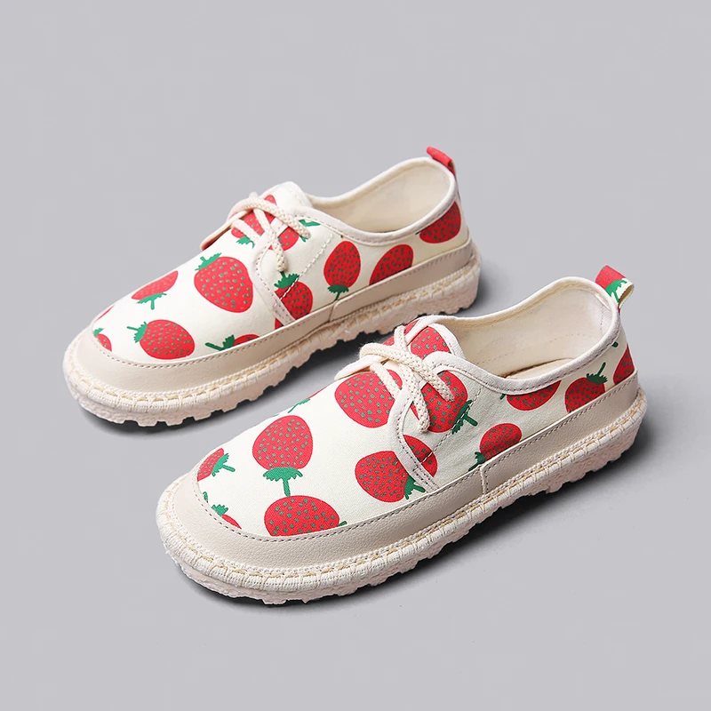 Summer Flats Women Shoes fashion Loafers Elegant Low Heels Slip On Footwear Female Round Toe Mixed Colors Casual Canvas | Обувь