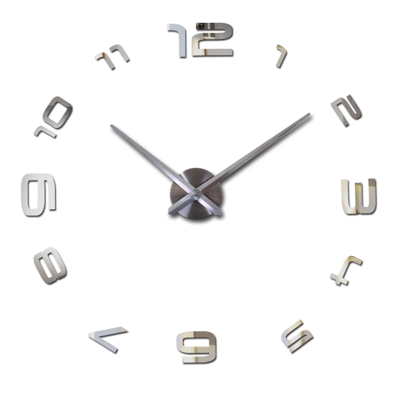 Top sale 3D fashion wall clock quartz watch needle home decor stickers clocks living room horloge mural | Дом и сад