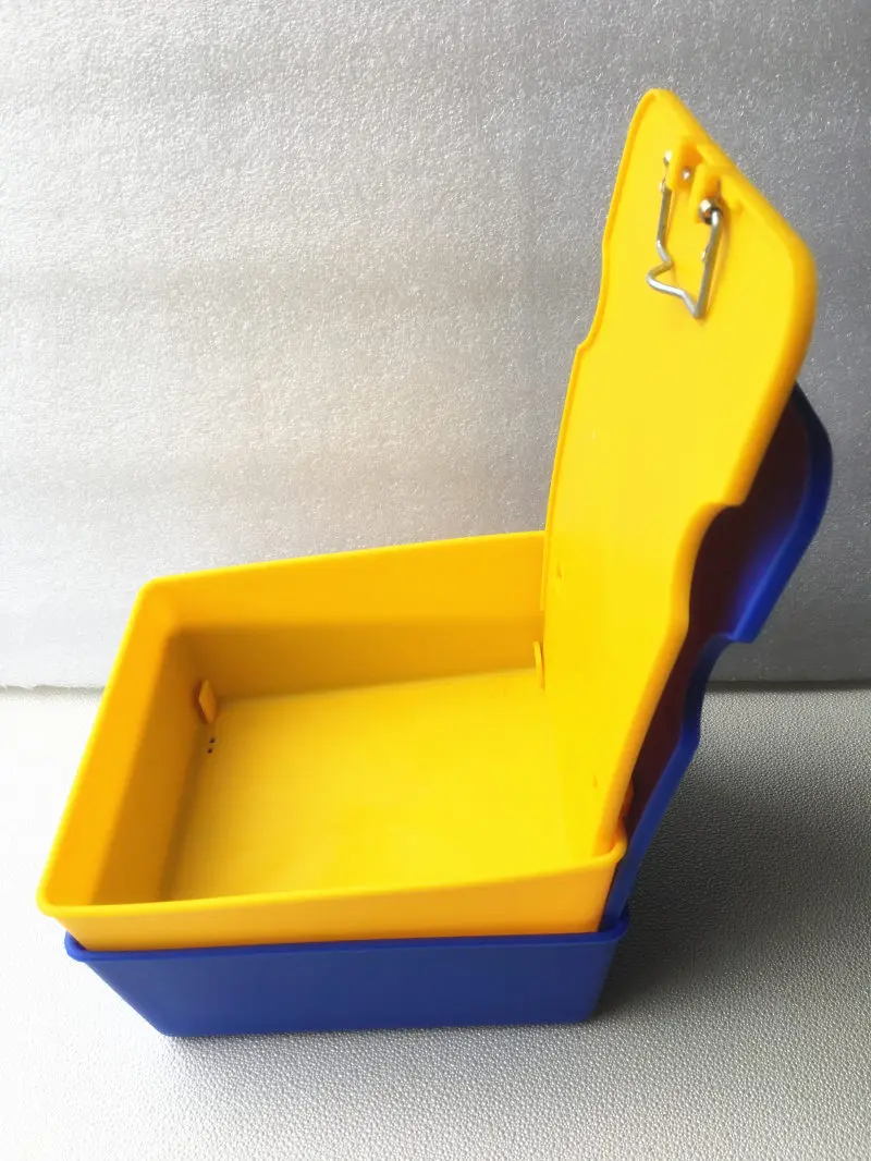 Новый 1 шт. стоматологический лабораторный рабочий чехол лоток с зажимом желтый