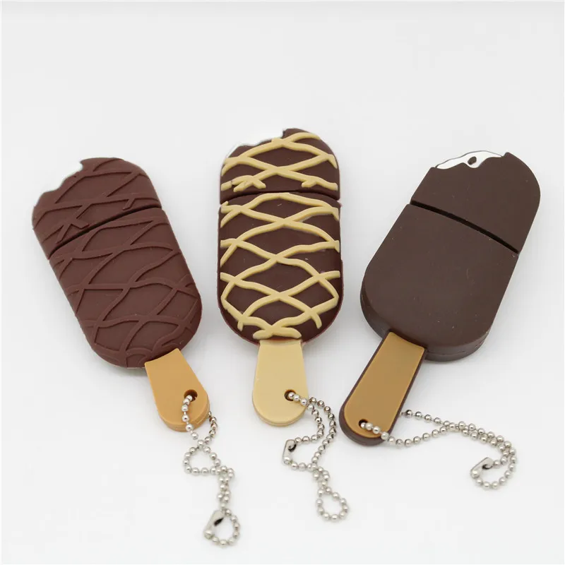 Прохладный шоколад USB в виде мороженого флеш накопитель подарок флешки 128MB