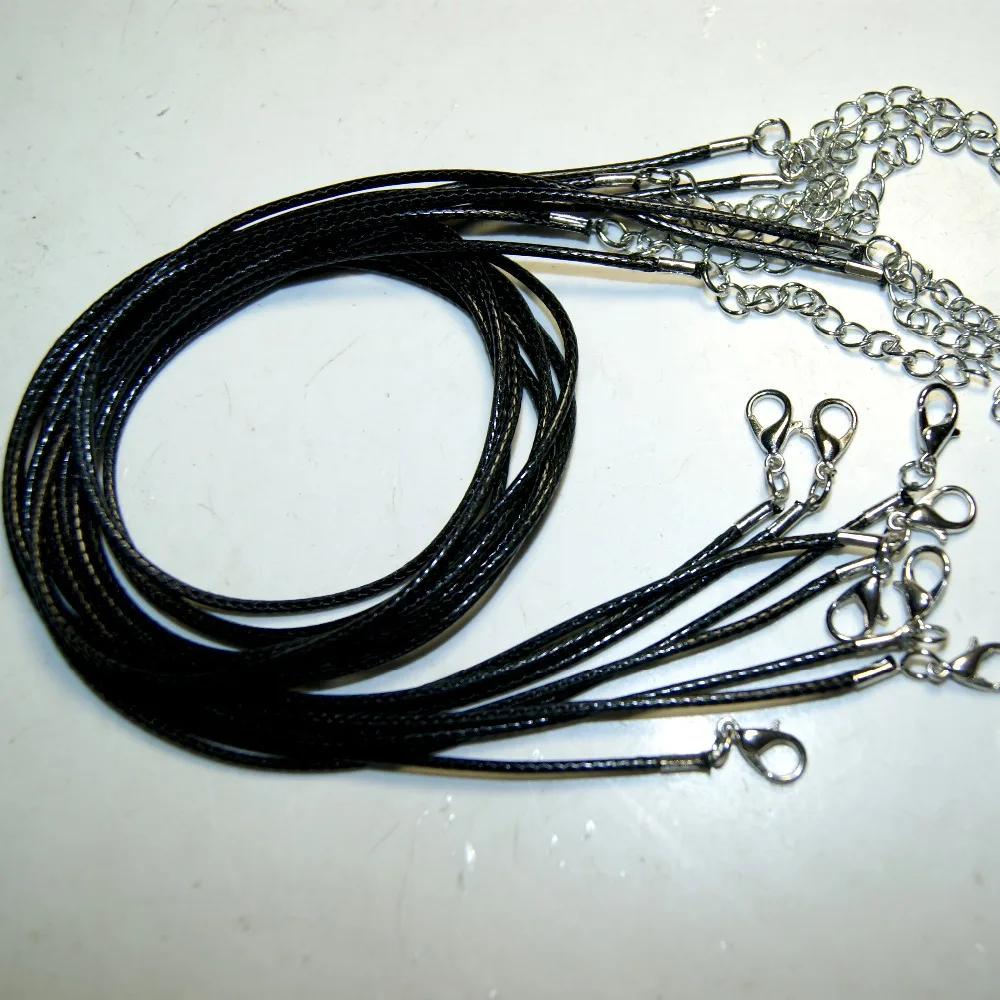 10 шт./партия 2 мм разные цвета кожаный плетеный шнур как цепочка ожерелье с