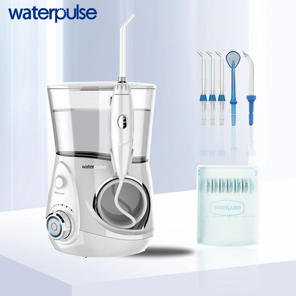 Ирригатор Waterpulse V660, 700 мл, ирригатор для полости рта, 5 наконечников, ирригатор для полива полости рта, зубная нить, массажная зубная нить, гигиена полости рта