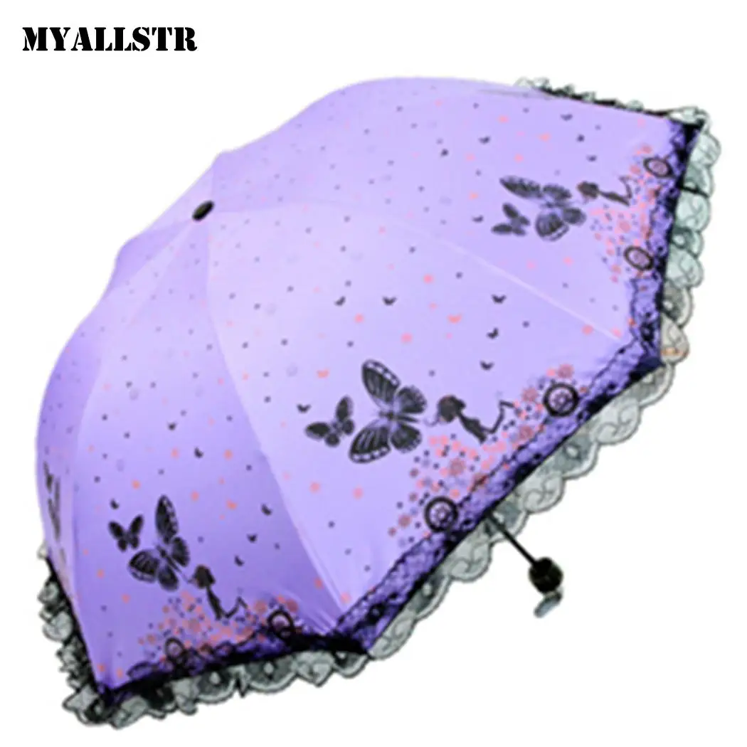 Трехслойный солнцезащитный Зонт с черным покрытием УФ зонтик для взрослых