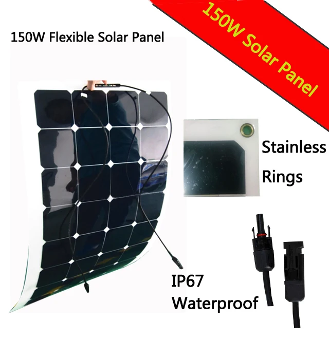 150 Вт солнечная батарея полугибкая панель с классом солнечной батареи 22%