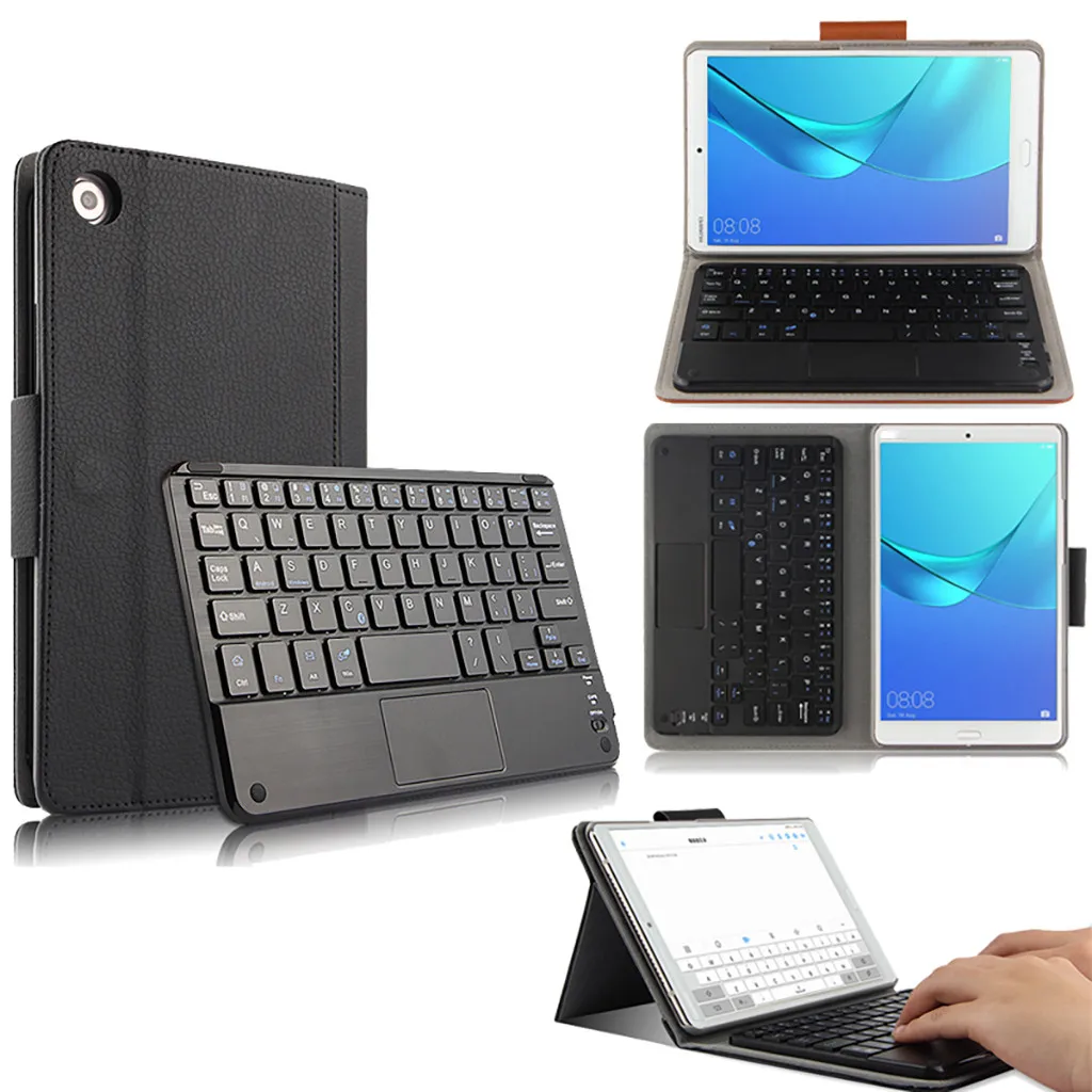 Чехол для планшета Huawei M5 8 4 дюйма MediaPad чехол с Bluetooth клавиатурой кожаный откидной