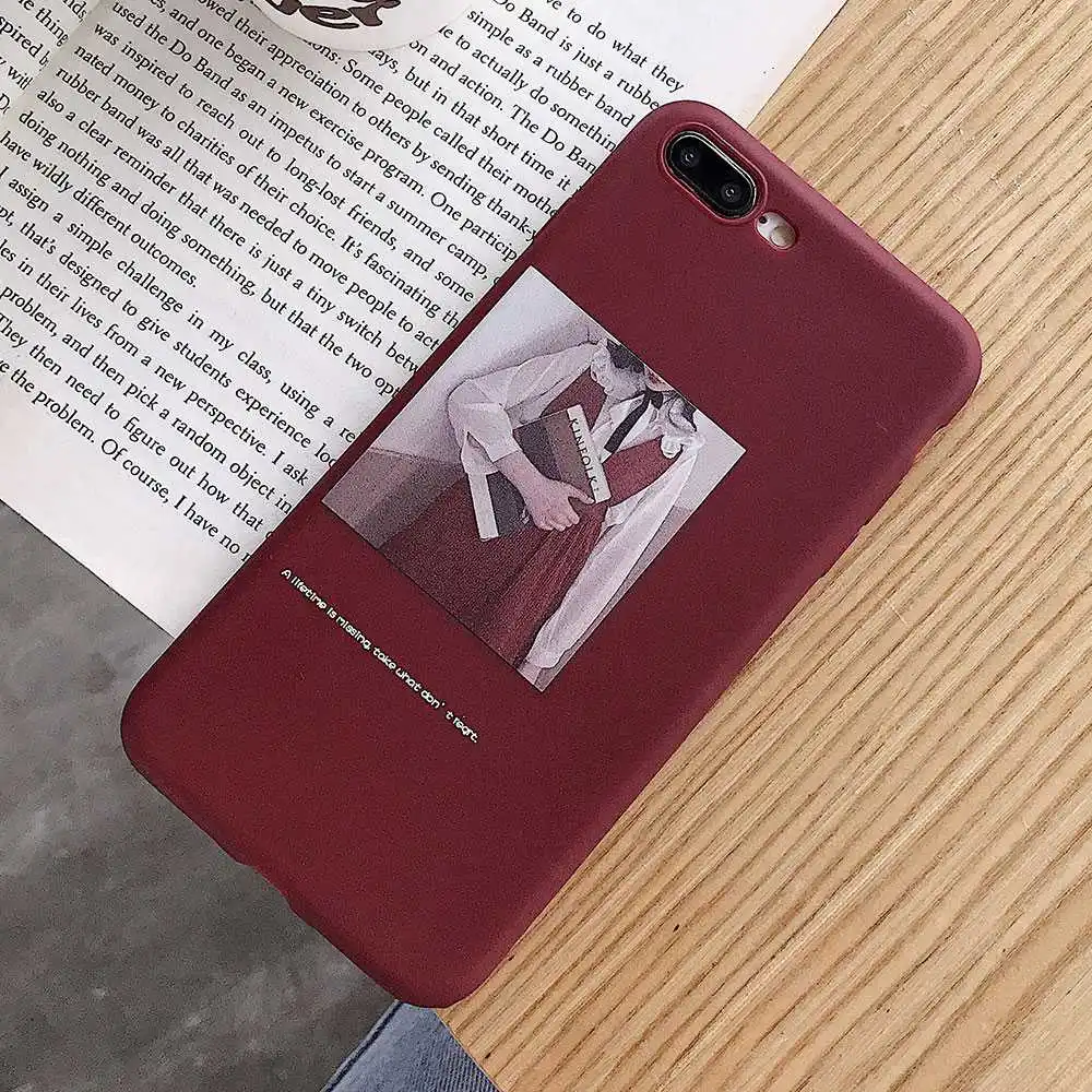 Модный чехол из ТПУ для девочек iPhone XS X XR Xs Max 7 Plus 8 чехлы индивидуальный красный 6 6S