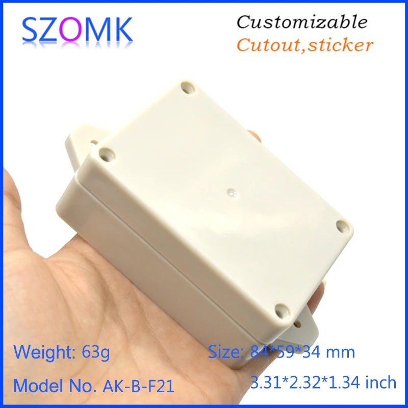 (1 шт.) 84*59*34 мм IP65 водонепроницаемый корпус для электроники прибора szomk