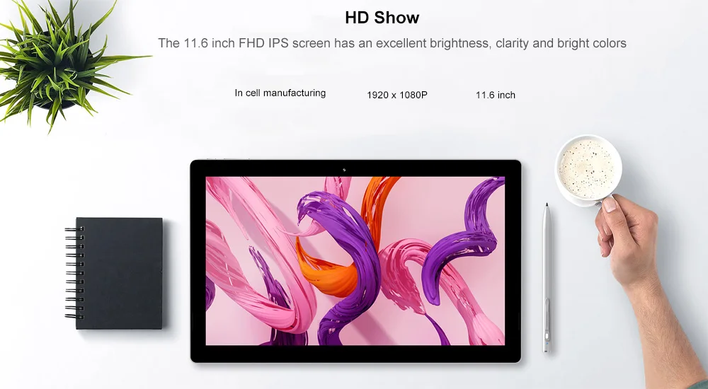 Teclast X4 2 в 1 планшетный ПК 11,6 дюймов Windows 10 Celeron N4100 четырехъядерный 8 ГБ ОЗУ 256 ГБ SSD Двойная камера 2,4 ГГц/5,0 ГГц WiFi ноутбук