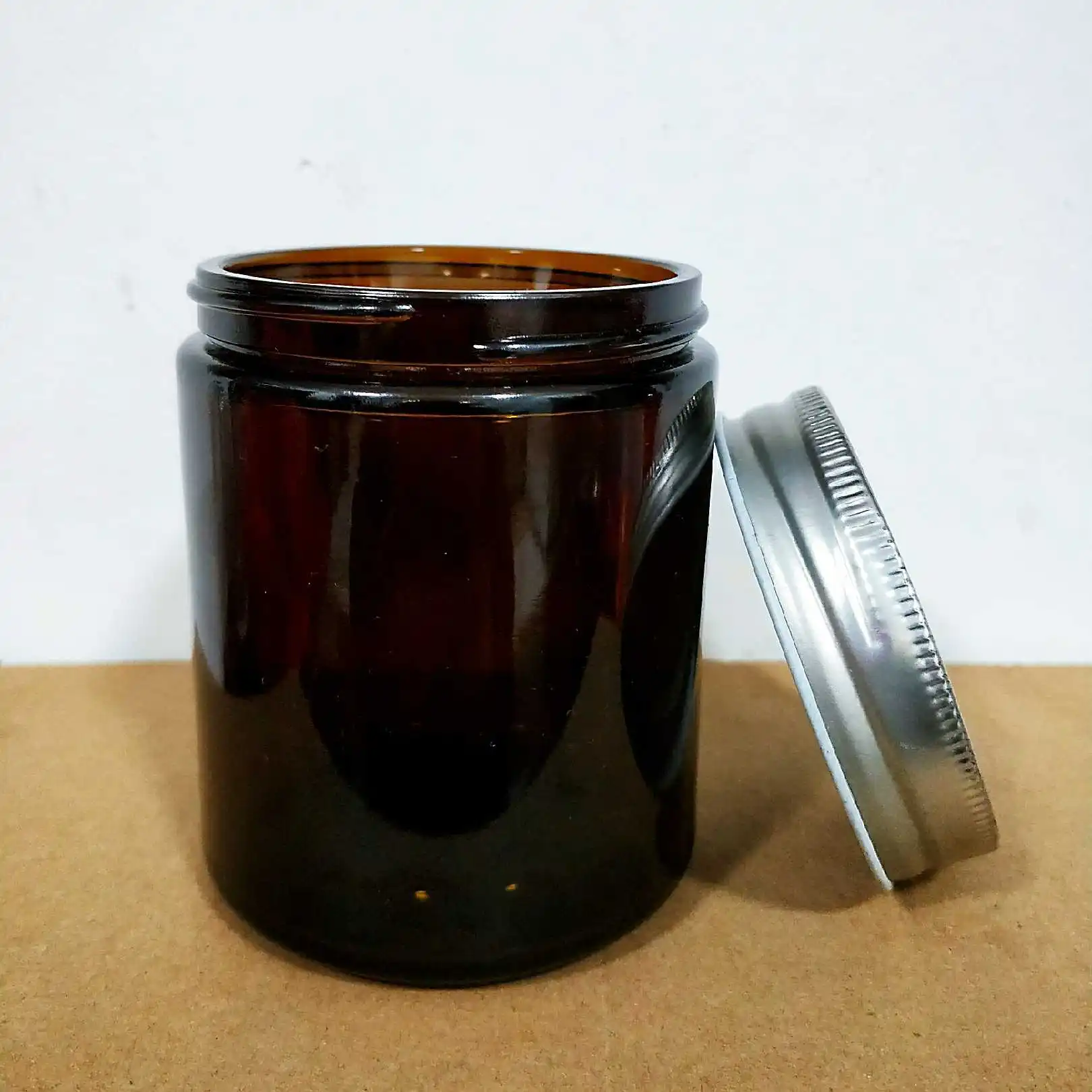 Стеклянные бутылки горшок для изготовления свечей Diy с большим горлышком коричневая чашка для свечей 250 мл пустые бутылки ручная бутылка для отбора проб