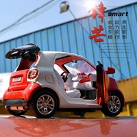 new 132 smart for two alloy car model baby toy educational with pull back musical flashing for boys kids gifts