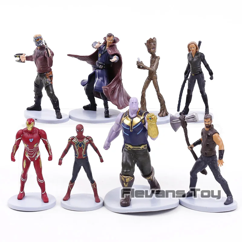 Фигурки героев Marvel Мстители: война бесконечности 8 шт./компл. танос Тор Человек