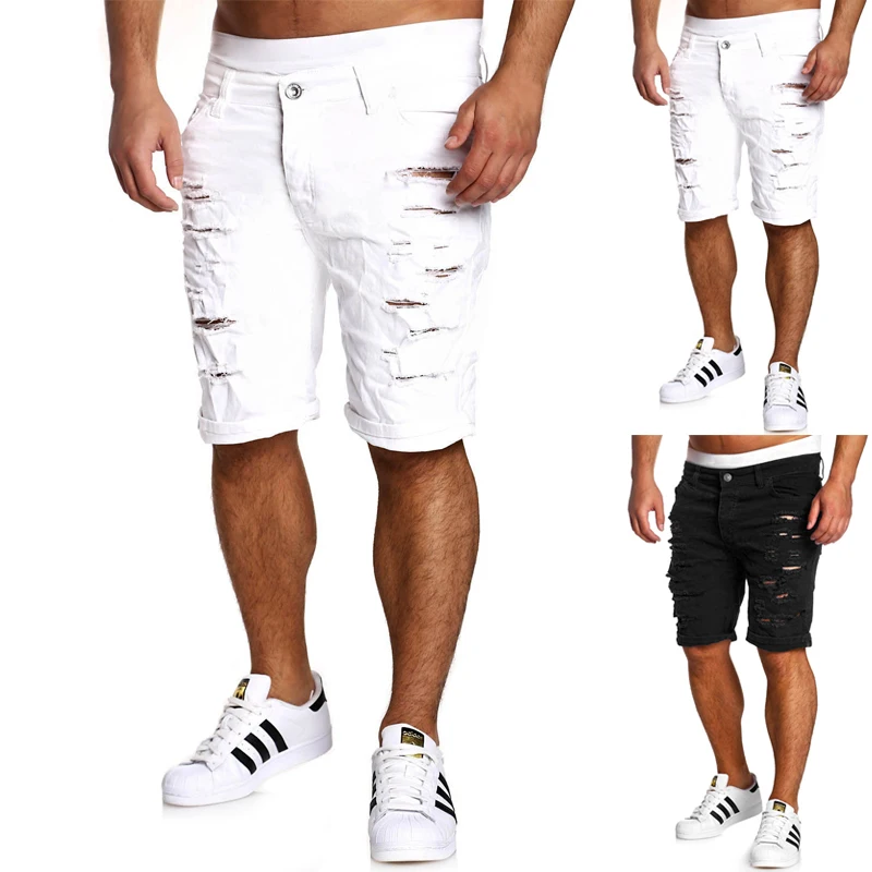 Джинсы мужские черные с эффектом поношенности прямые летние 2017 | Мужская одежда