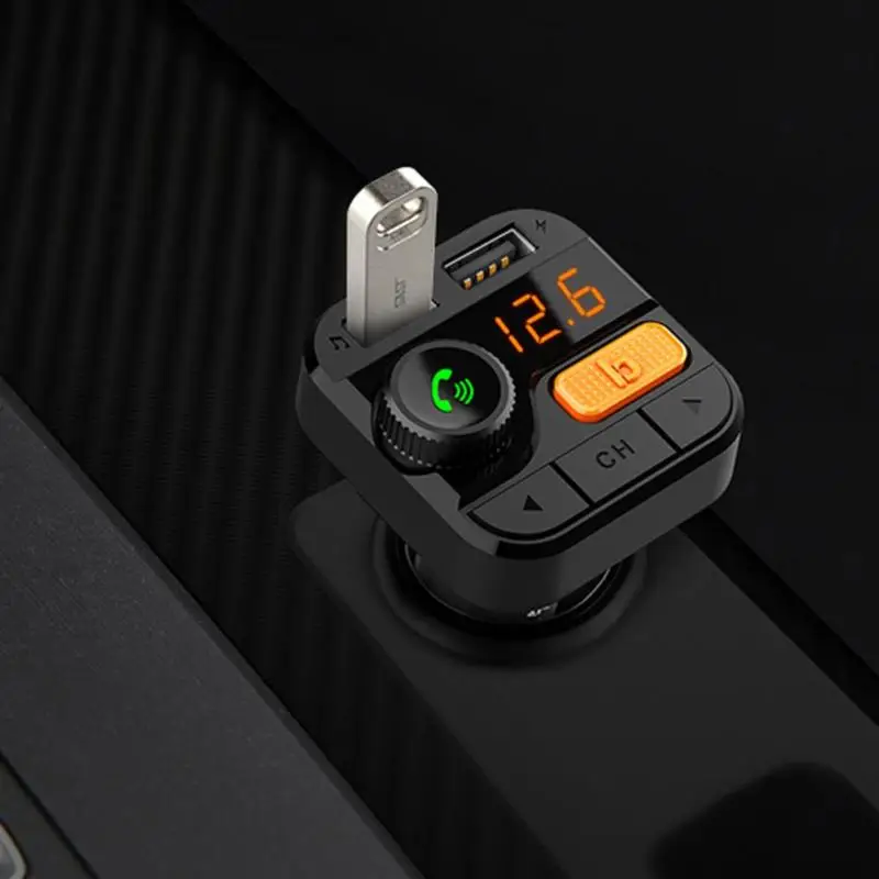Автомобильное зарядное устройство BT82D Bluetooth два USB MP3 плеера громкая связь FM